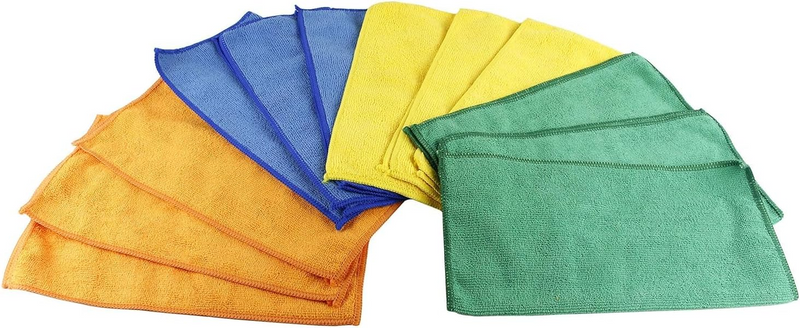 12 PK CLEANING CLOTHS MICROFIBER (B4268)