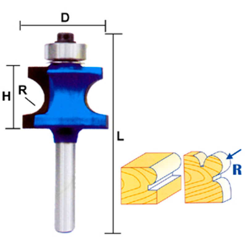 R/BIT EDGE BEADING RADIUS 1/8IN.