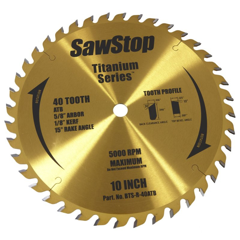 Buy Saw Stop 40t Titanium Saw Blade at Busy Bee Tools