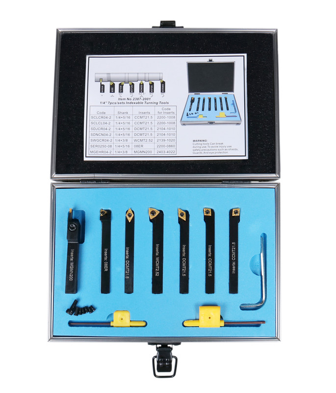 7PC INDEXABLE CARBIDE TURNING TOOL SET K