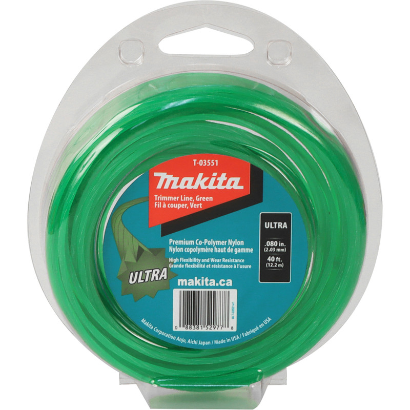 MAKITA ULTRA TRIMMER LINE GREEN 40FT .080