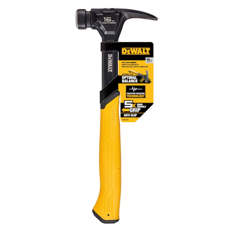 DEWALT 16OZ RIP CLAW NAILING HAMMER