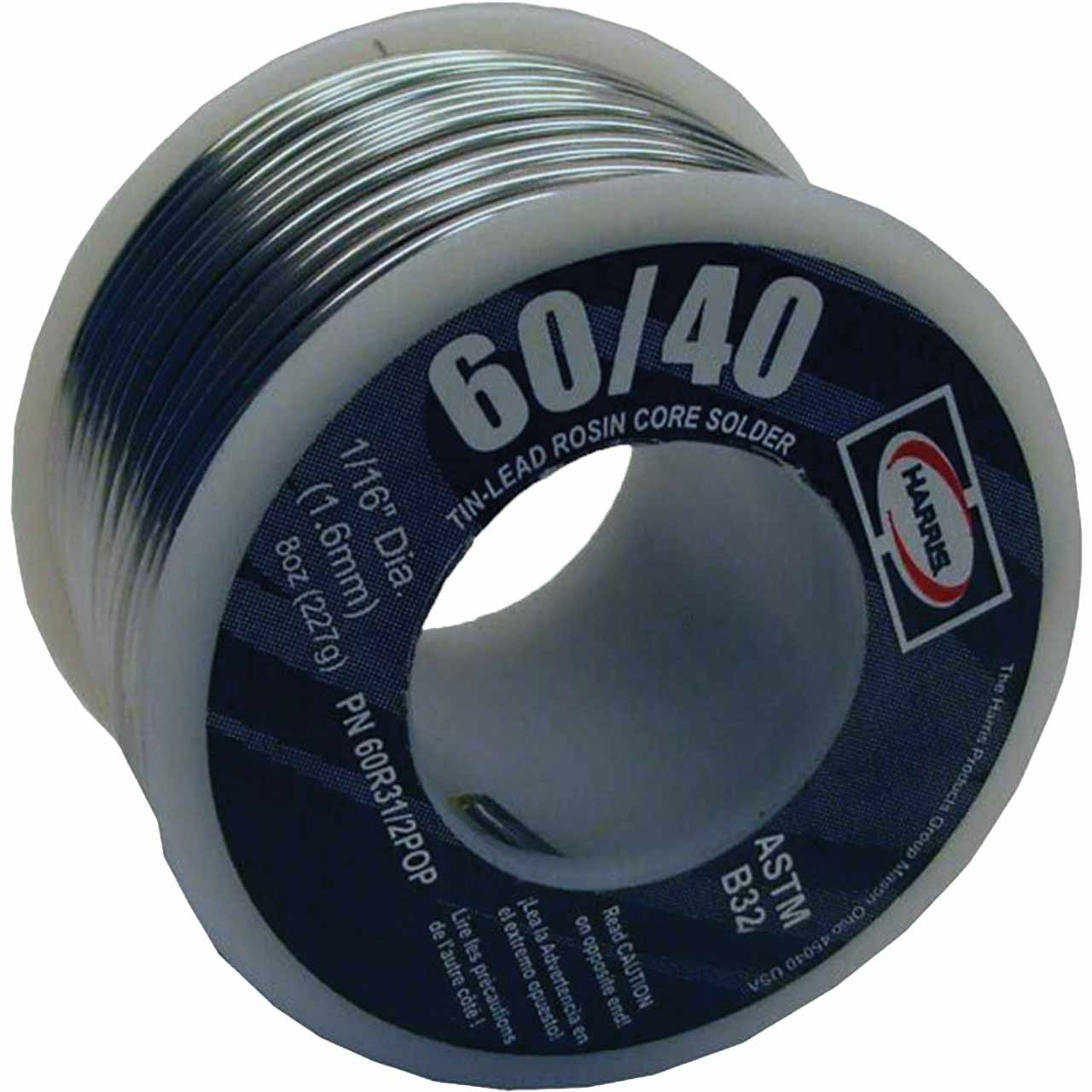 Harris - 60/40 Tin-Lead Rosin Core Solder (8 Oz Spool)