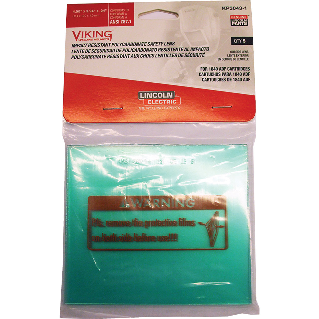 Lincoln Electric - VIKING 1740/1840 Series Outside Clear Cover