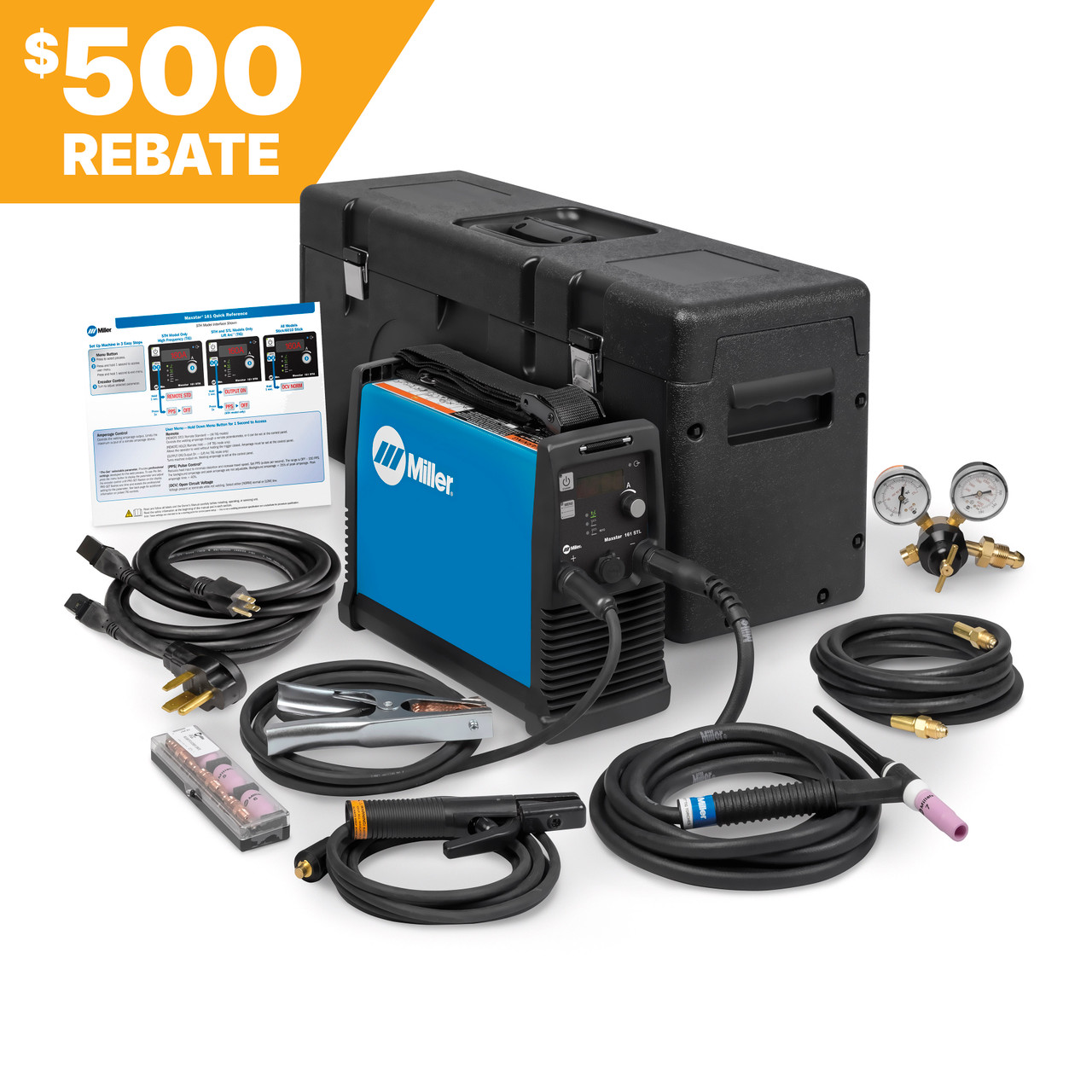 Miller - Maxstar 161 STL TIG/Stick Welder Contractor Package W/ X