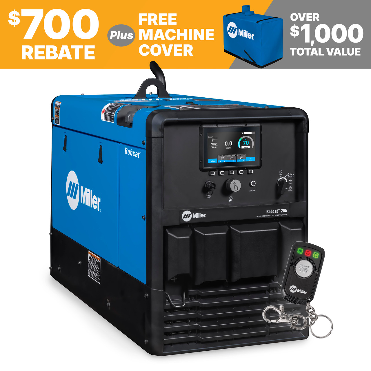 Miller Bobcat 265 Welder/Generator w/ArcReach (907826001)