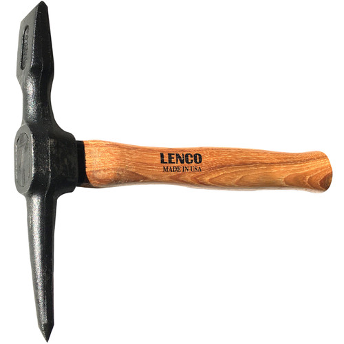 Lenco - 11.5" Hickory Wood Handle Cross Chisel and Pick Chipping Hammer - LEN09110