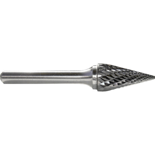 Monster Tool - 1/2" X 1" Solid 1/4" Shank Pointed Cone Style Carbide Burr - MTCSM5-DC