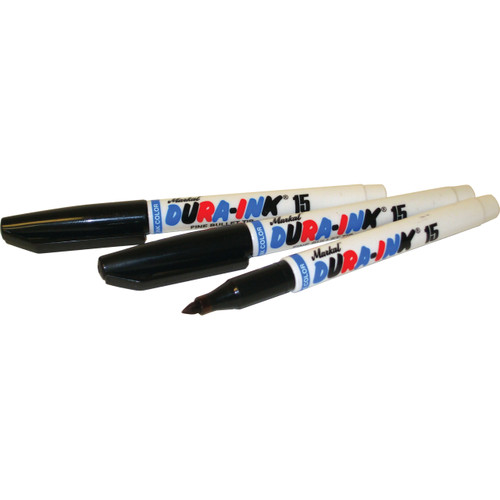 Markal - Black Dura-Ink 15 Felt Tip Marker (3 Pack) - MKL96098