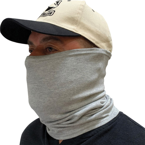 Black Stallion - Gray FR Cotton Knit Neck Gaiter - REVAH1565-GY