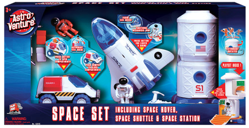 Astro Venture Space Collection:  Space Station, Shuttle, and Rover Super Playset