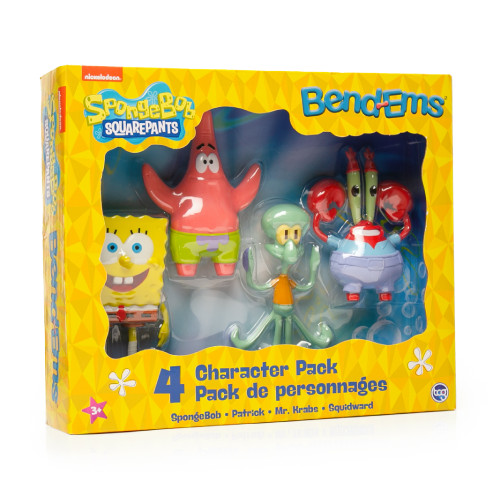Spongebob Bend-Ems bendable 4-pack packaging