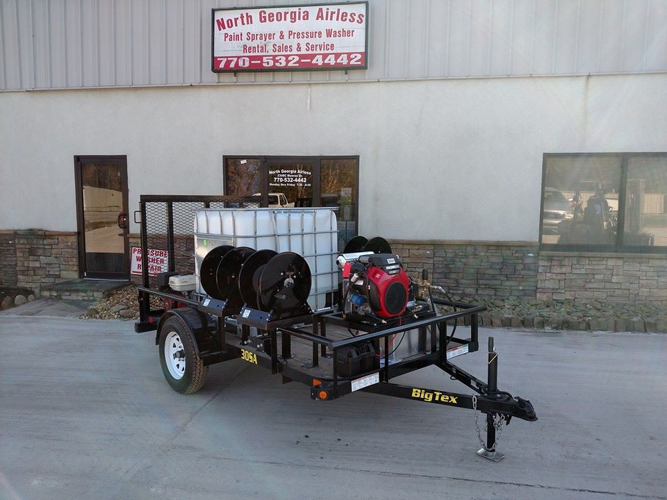 Compact Trailer With 2 Units Custom Mounting North Georgia Airless