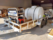 aluminum hot water trailer built by North Georgia Airless