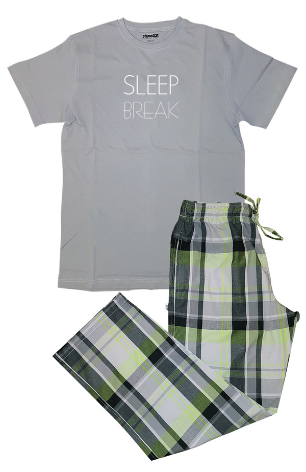 Male Pajama and Half Sleeved T-Shirt Set