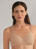Amoena Mara padded wire-free mastectomy bra front view- Light Sand 
by Amoena