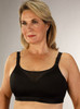 Front view of the Classique Active Post-Mastectomy Sports Bra Style 711 in black.
