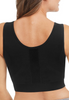 Back view of Amoena Pamela surgical bra showing compression belt attachment flap