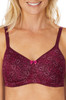 Amoena Mastectomy Bra| Mara Padded Wire-Free Bra - Burgundy/Multi -45037