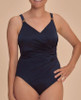 Amoena Half Bodice One-Piece Swimsuit -Navy-Front-view