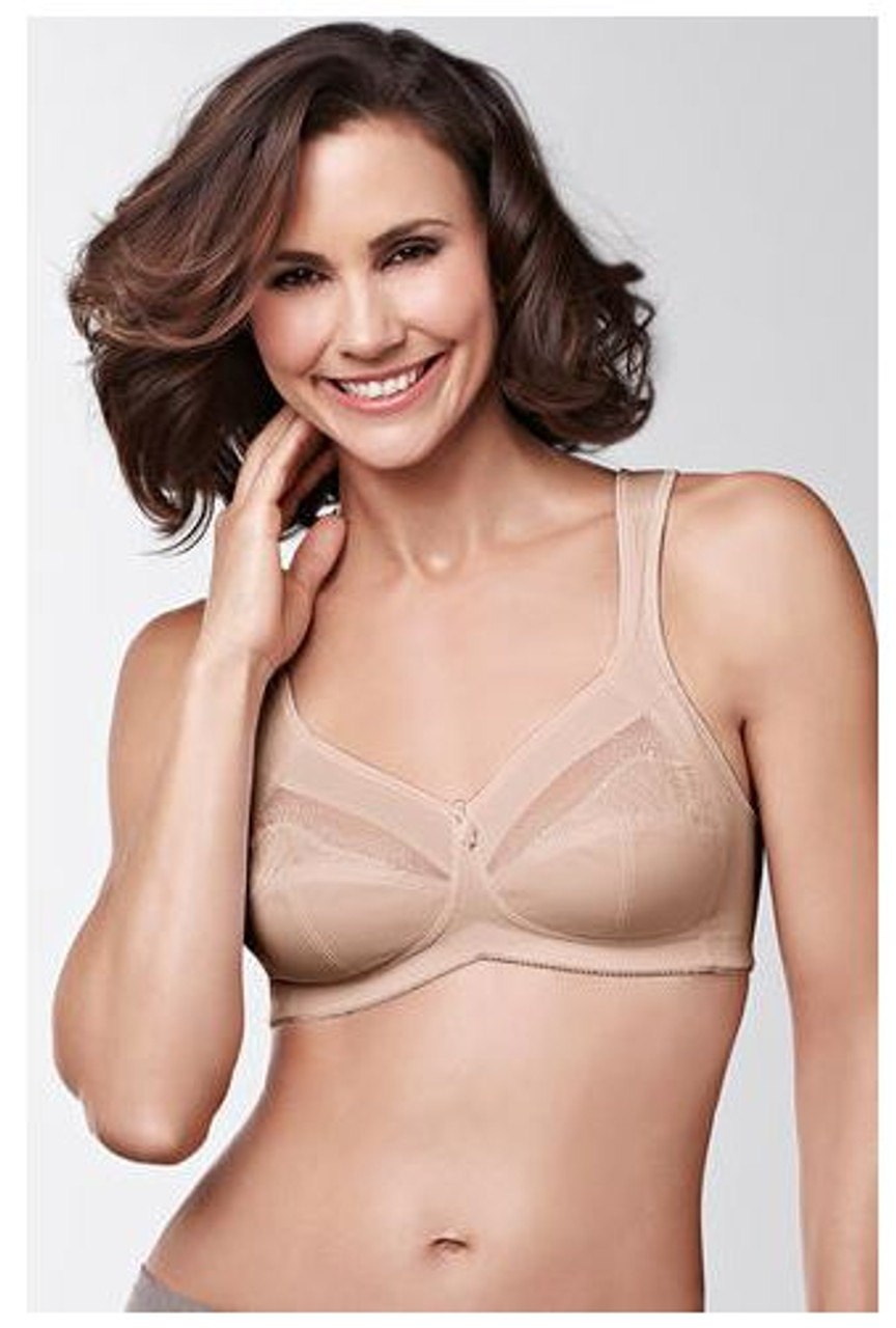  Womens Nancy Non-Wired Pocketed Mastectomy Bra Nude 36DD