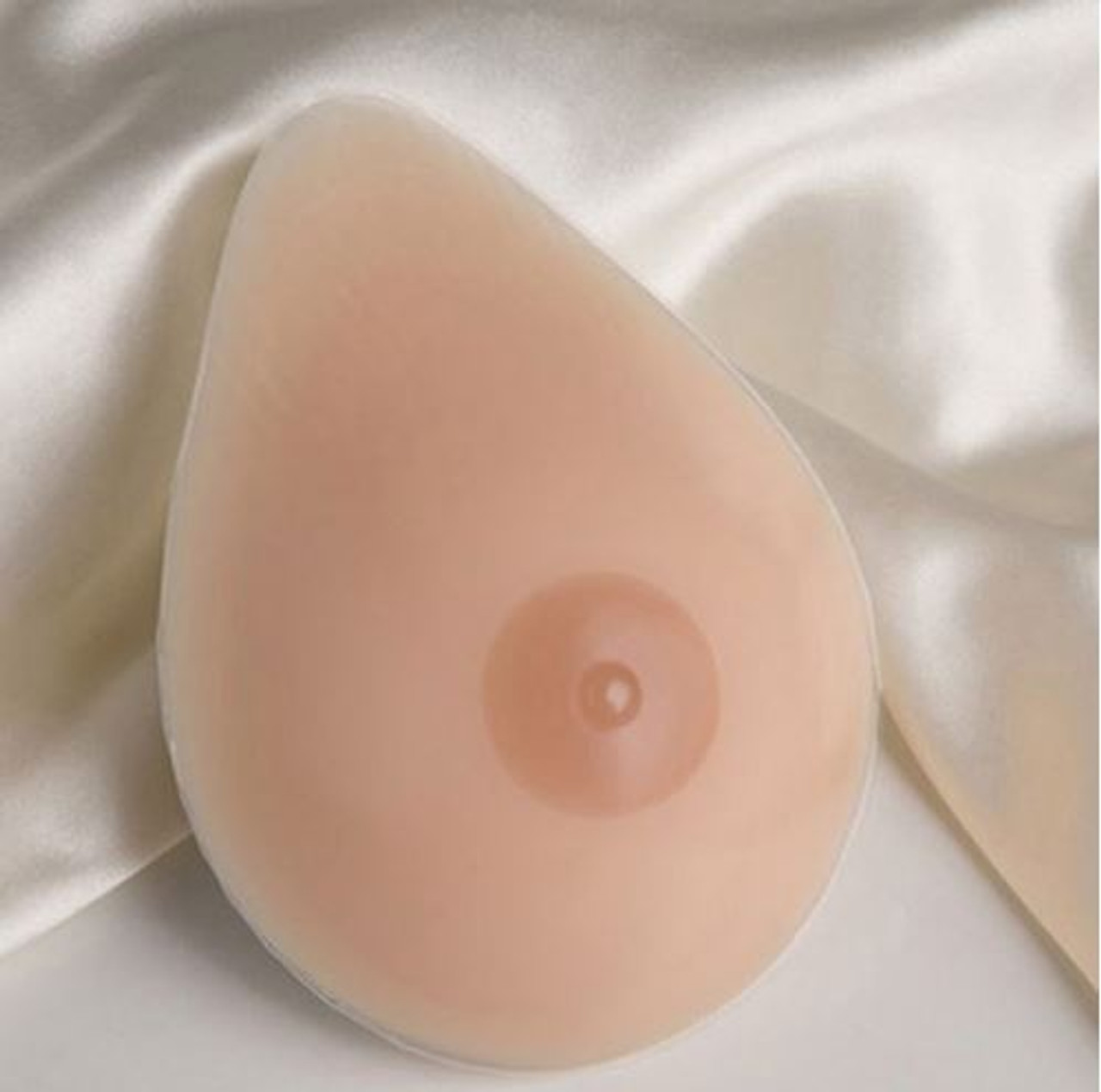#375 Extra Lightweight Triangle Silicone Mastectomy Breast Form with Gel  Back (Size: 1) Beige