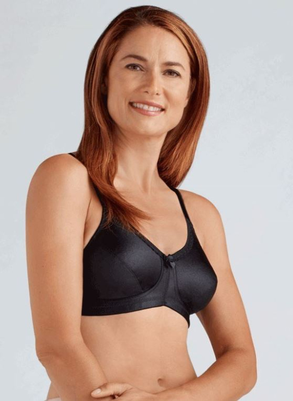 Amoena Rita Wire-Free Bra, Soft Cup, Size 38B, Black Ref