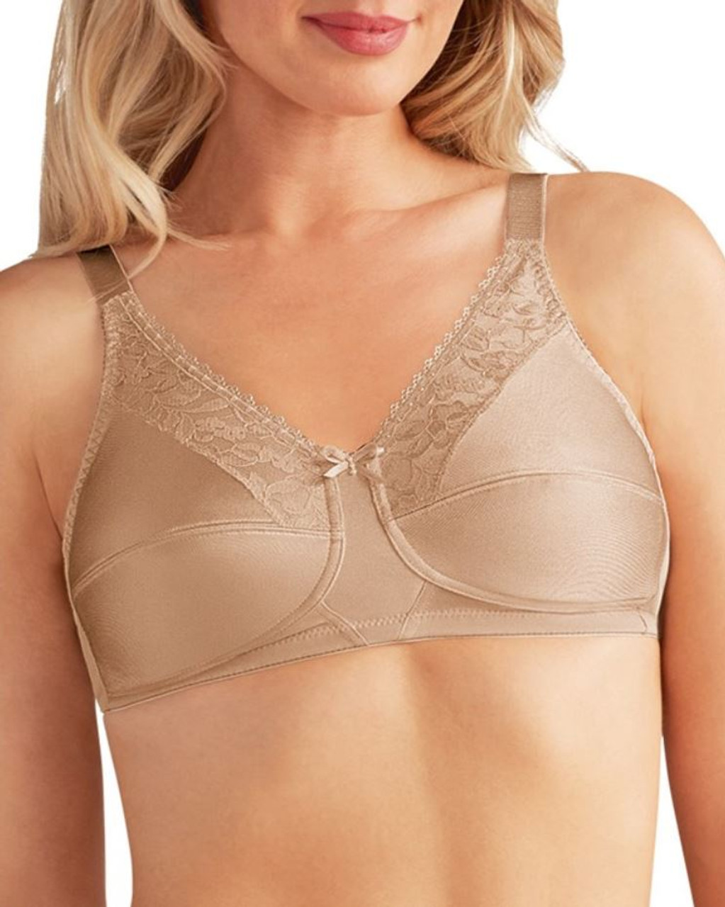  Womens Nancy Non-Wired Pocketed Mastectomy Bra Rose Nude 46G