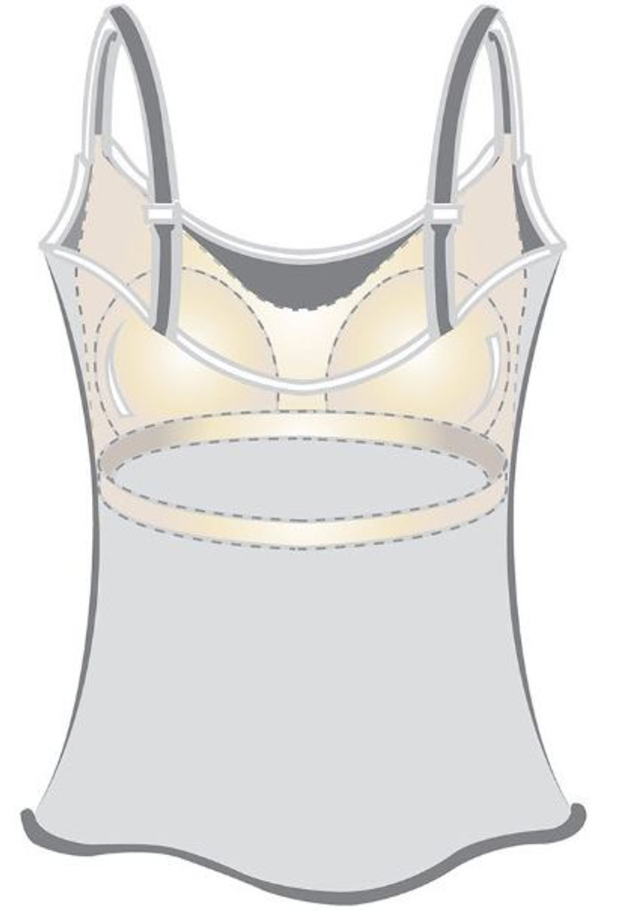 Amoena Valletta Tank Top with Built-in Mastectomy Bra - Sand (Nude)