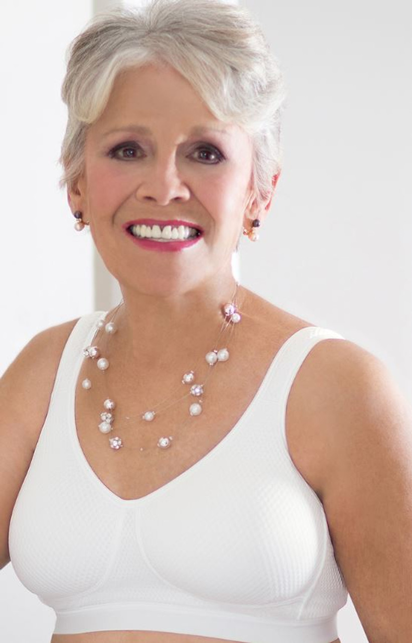 American Breast Care Mastectomy Bra Regalia Size 42DD White at   Women's Clothing store