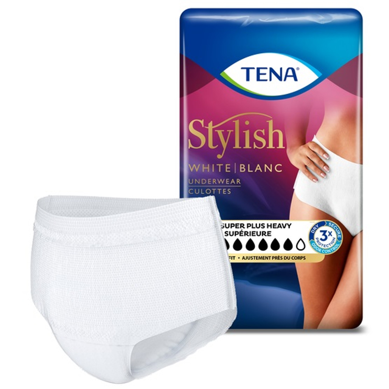 TENA Stylish Black Underwear L : Health & Household 