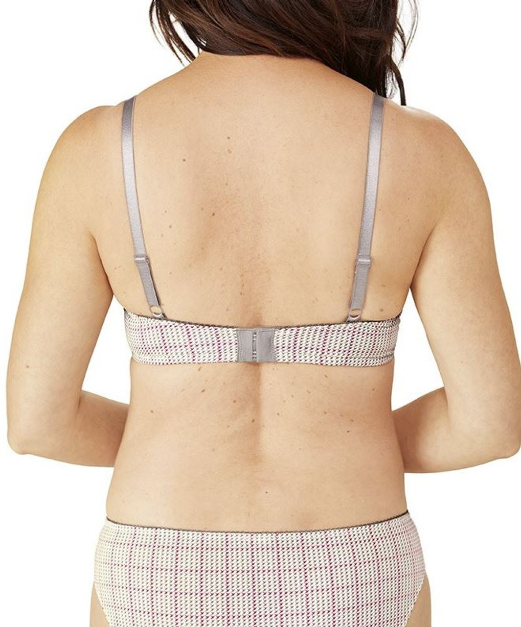 SALE* Mastectomy Bra 'Floral Chic Moulded Wire Free' Grey/Rose