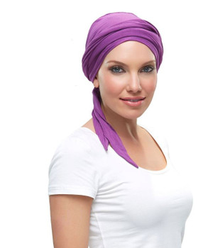 Headwear- Softie Wrap-Plum color only for reference
by Jon Renau