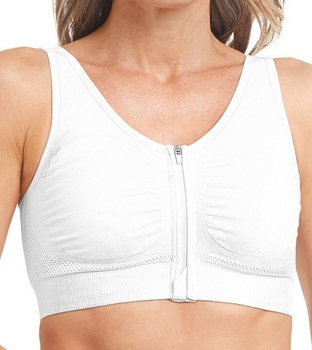 BRABIC Women Front Closure Post Surgery Compression Everyday Bras for  Mastectomy Support with Adjustable Straps Wirefree White(X-Small, Beige) at   Women's Clothing store