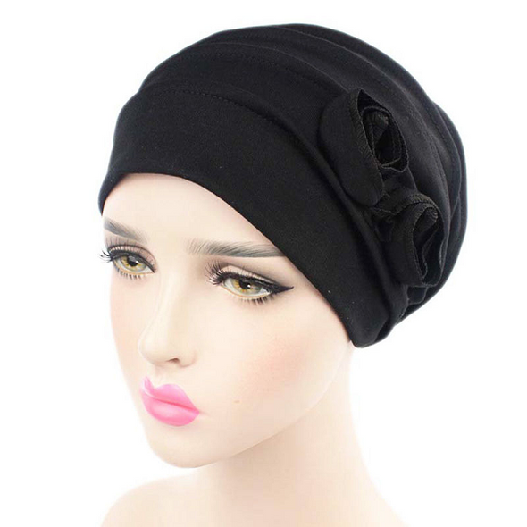 Rose Chemo Hat and Post Radiation Therapy Cap
Black
