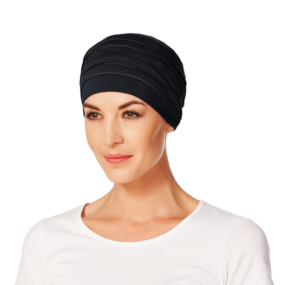 Yoga Turban Bamboo Chemo Cap- Blue Melange