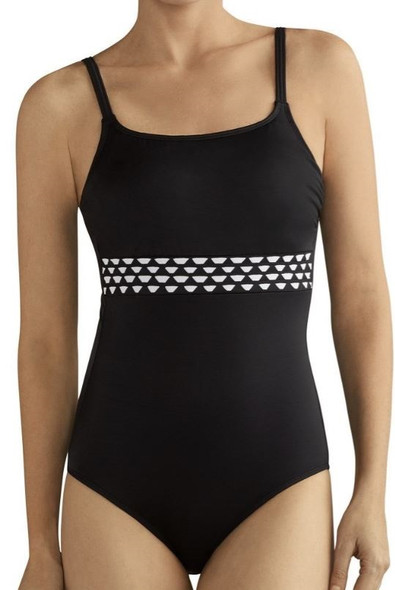 Cocos One Piece Swimsuit - Black/White
by Amoena - Front