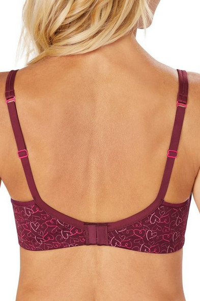Amoena Mastectomy Bra| Mara Padded Wire-Free Bra - Burgundy/Multi - back