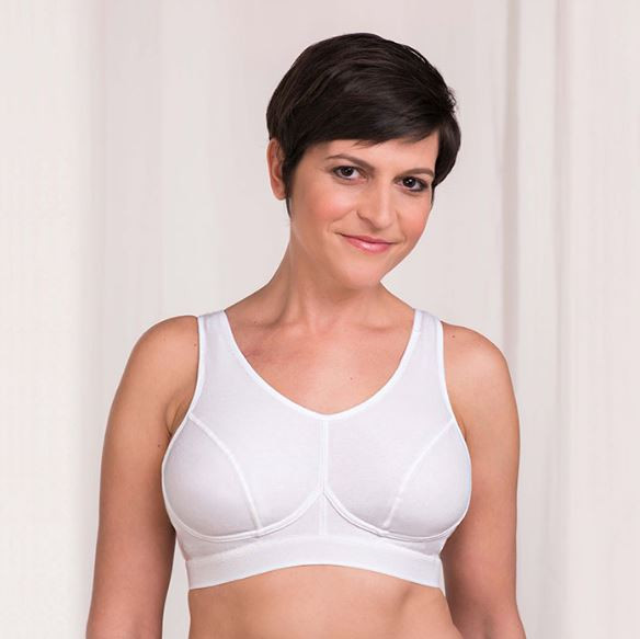 Sophia Sport Mastectomy Bra by Trulife -White