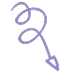 scribbled arrow