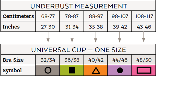 Amoena post op size guide