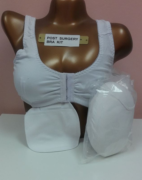 After Mastectomy Bra Breast Surgery Kit, Bra Puff Prosthesis for Surgery