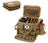 Tactical Gun Range Bag with 3 Pistol Cases FDE