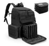 TacticaL Range Pistol Backpack with 6 Pistol Cases