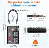 Forge TSA Approved  Gun Case Locks 4 Digit Combo  Locks