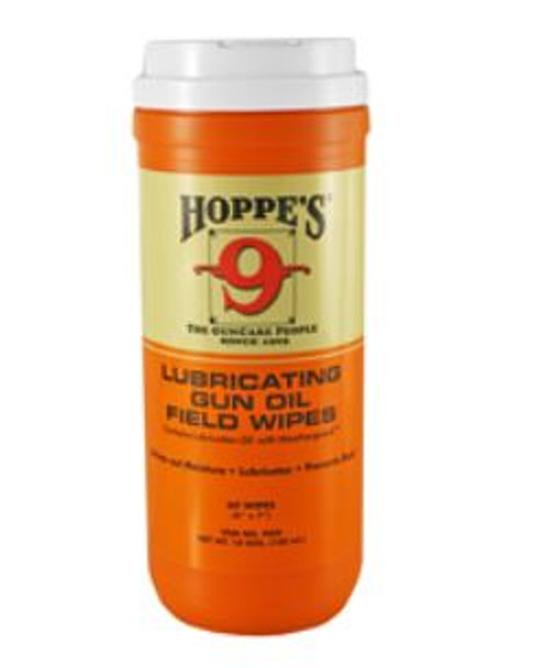 HOPPE'S LARGE GUN OIL FIELD WIPES 120CT