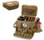 Tactical Gun Range Bag with 3 Pistol Cases FDE