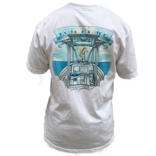 Lost at Sea shirt back - white