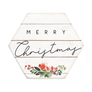 Merry Christmas - Honeycomb Coasters