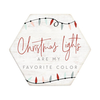 Christmas Lights - Honeycomb Coasters